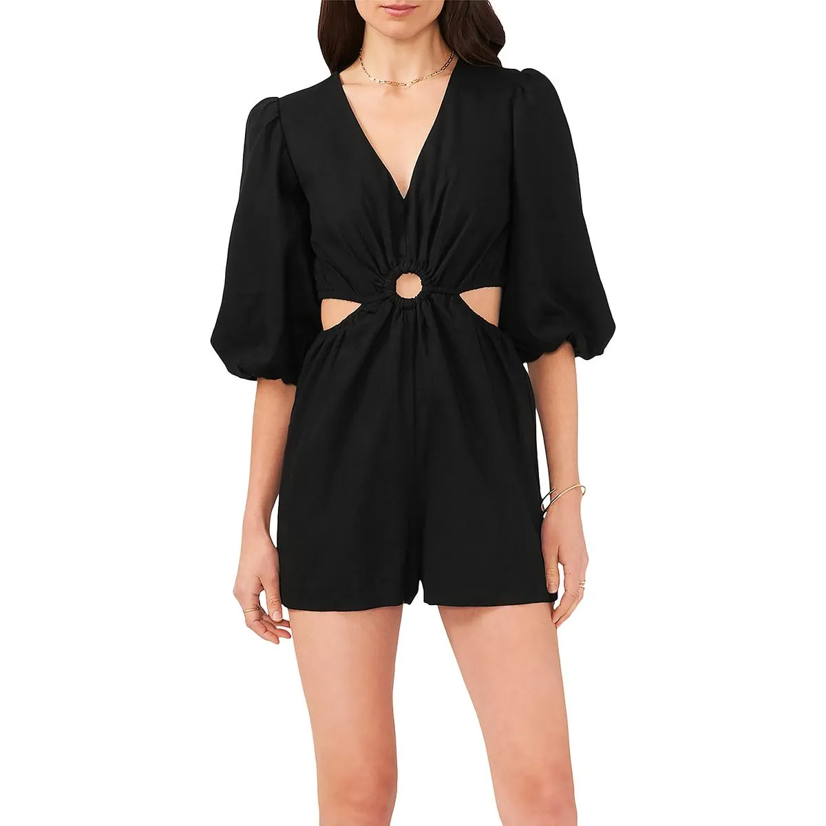 1.State Womens Cut Out V Neck Romper