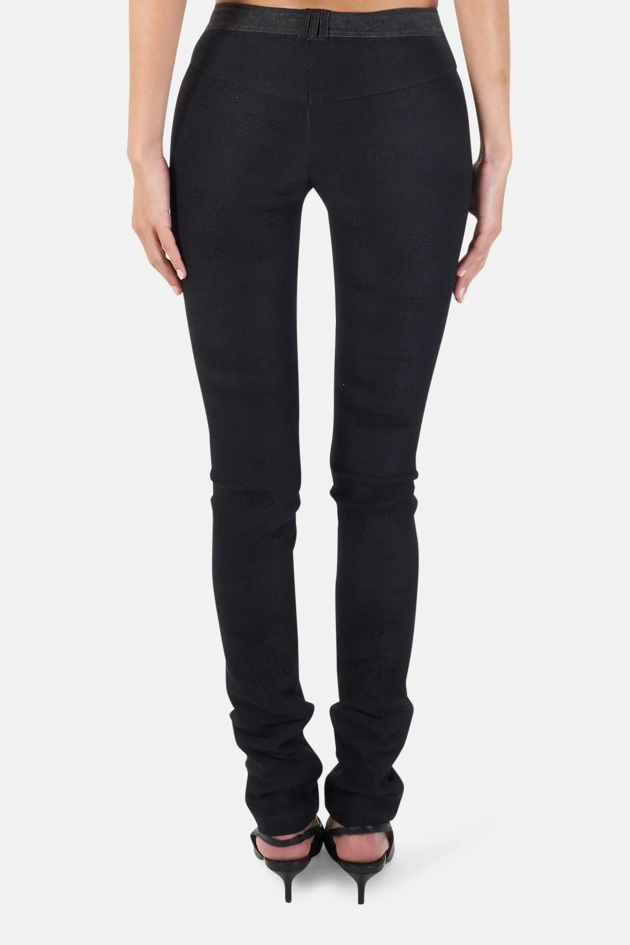 Alexander Wang Front Zip Lace Denim Biker Pant