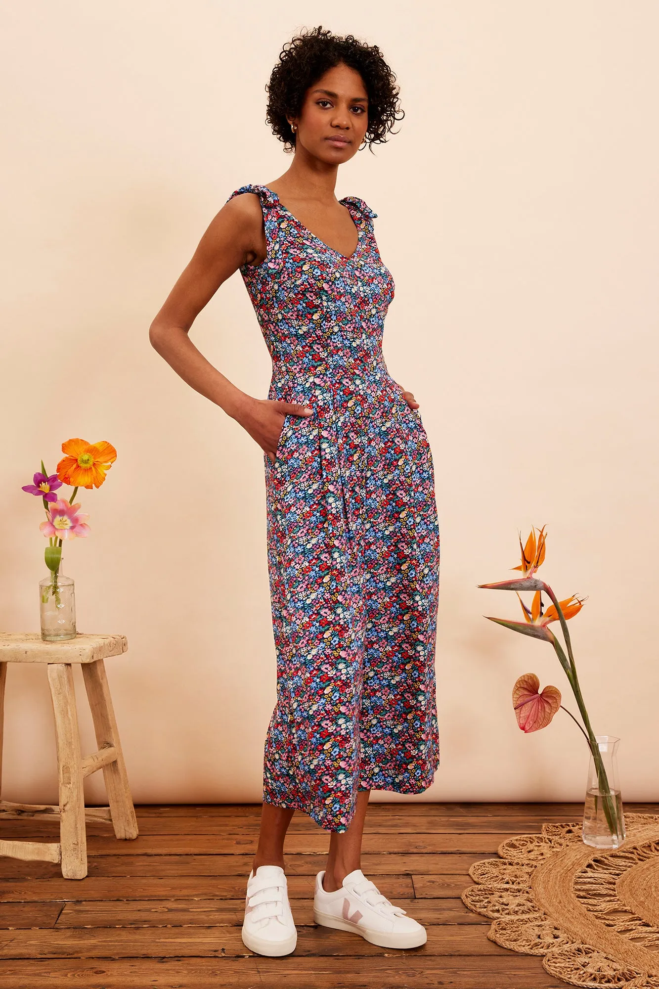 Anna Summer Garden Floral Jumpsuit