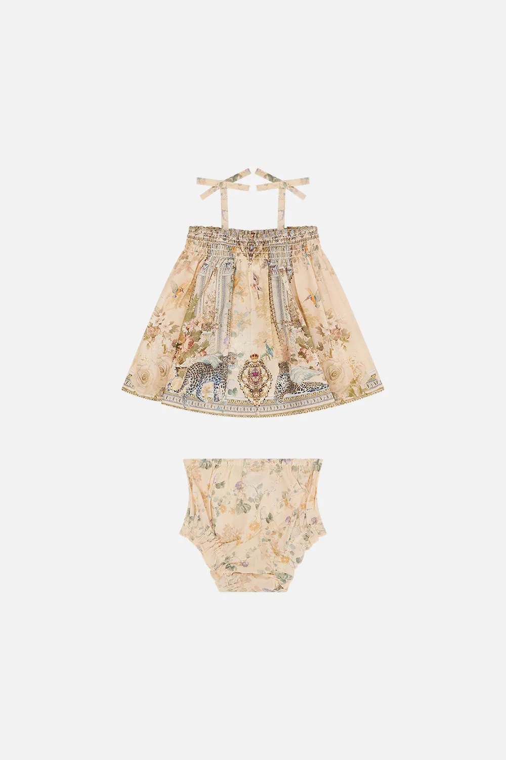 BABIES CAMI AND BLOOMER SET ADORNED IN ANTIQUITY