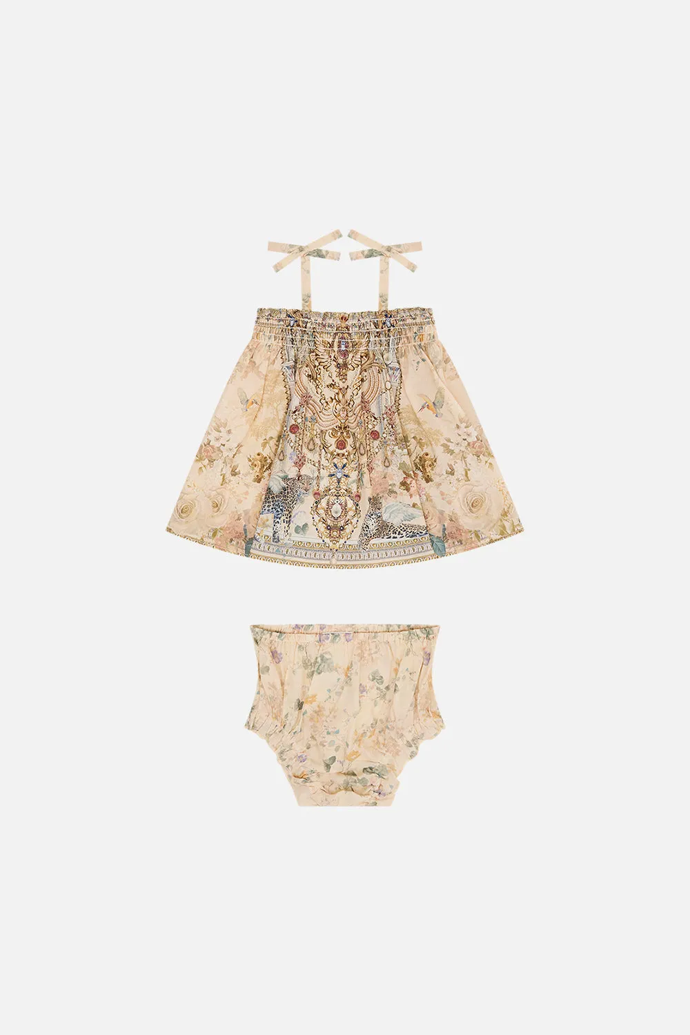 BABIES CAMI AND BLOOMER SET ADORNED IN ANTIQUITY