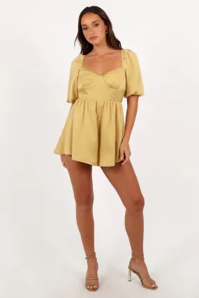 Billie Romper - Honeysuckle Yellow