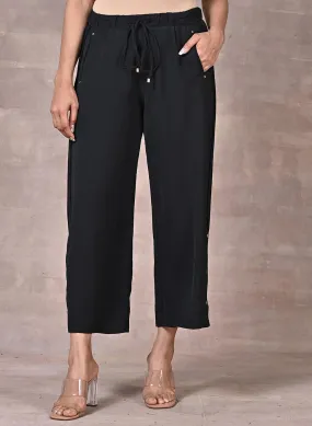 Black Pants With Elasticated Waist