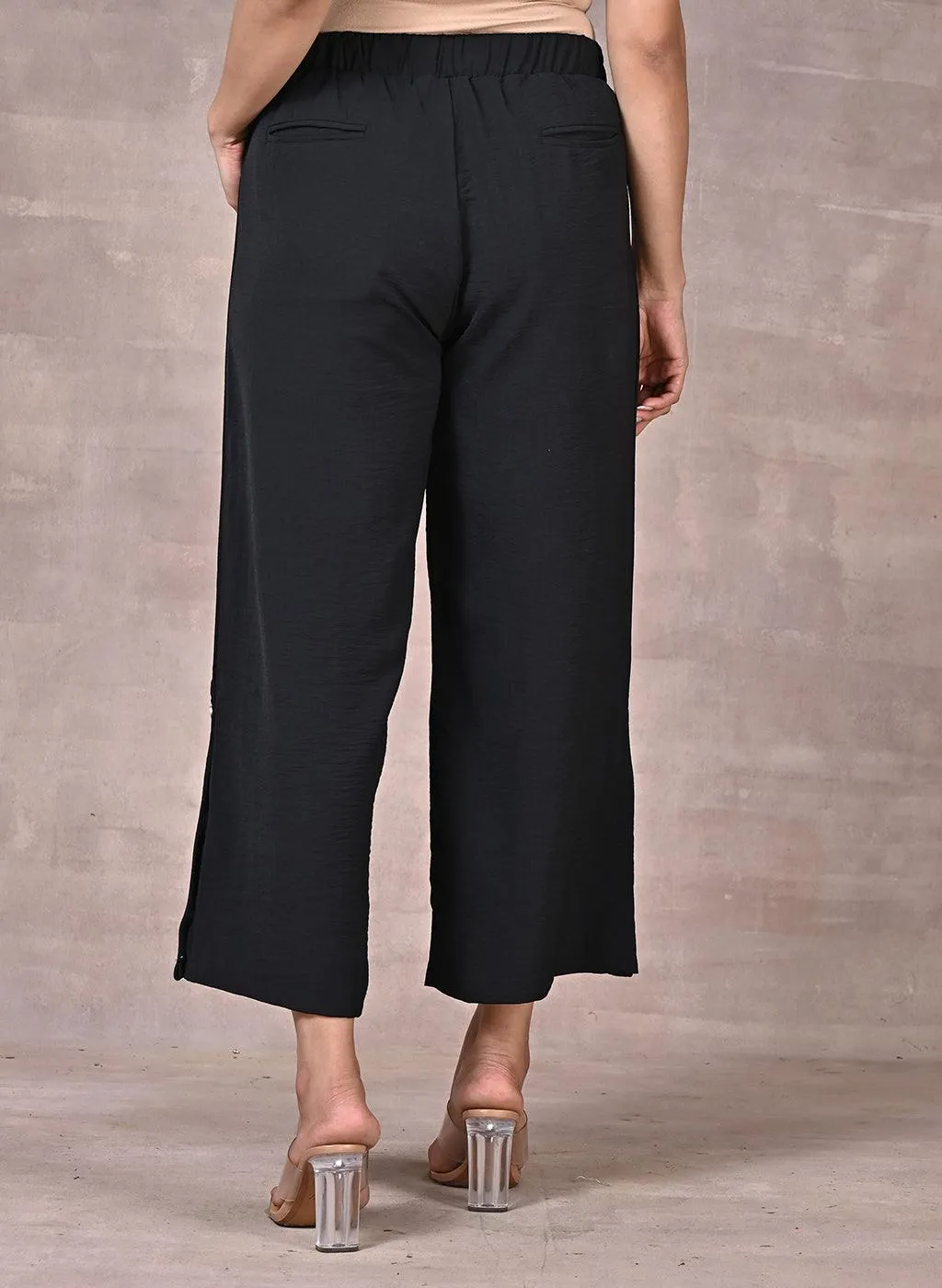 Black Pants With Elasticated Waist