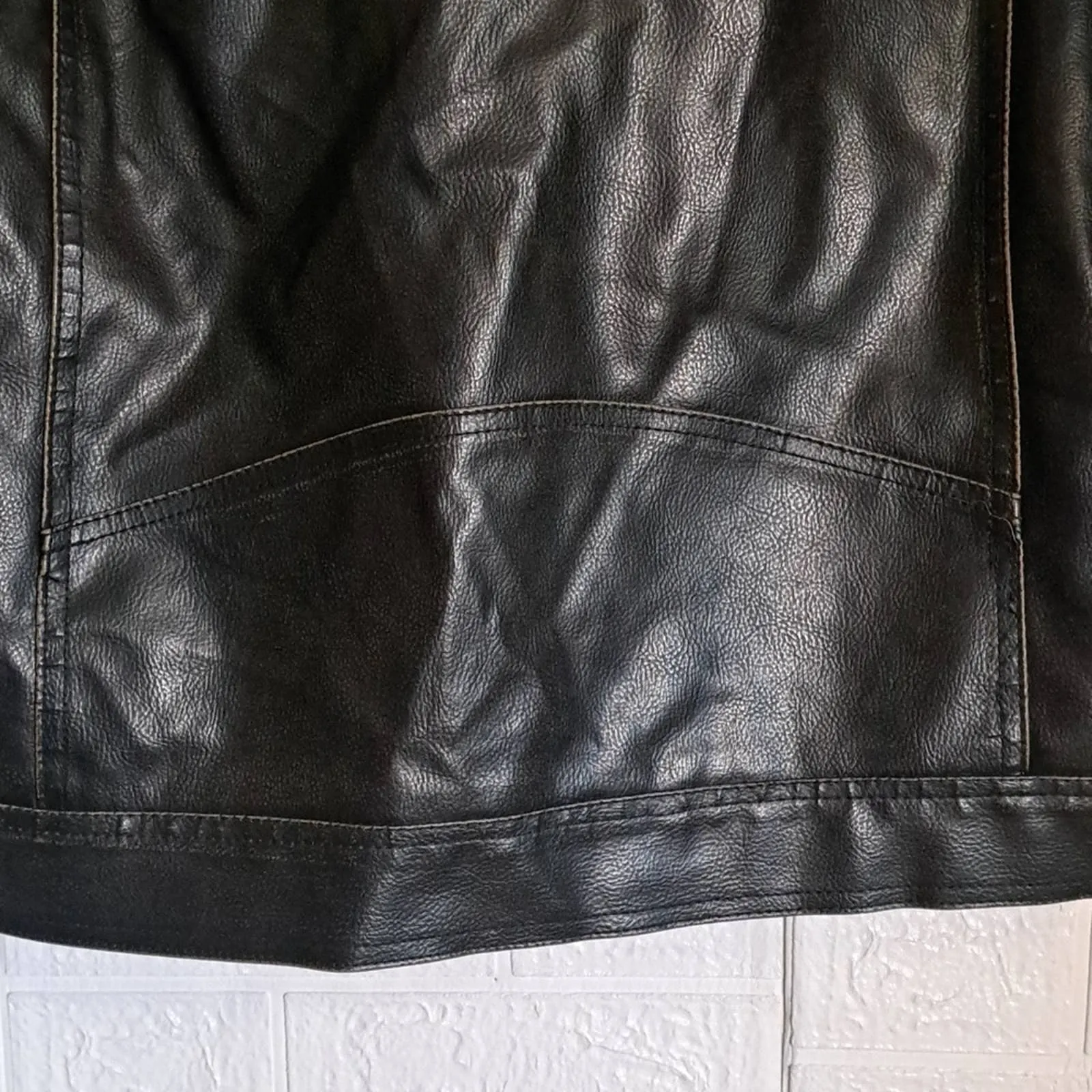 Black Rivet G-III Faux Leather Jacket with Removable Sweatshirt