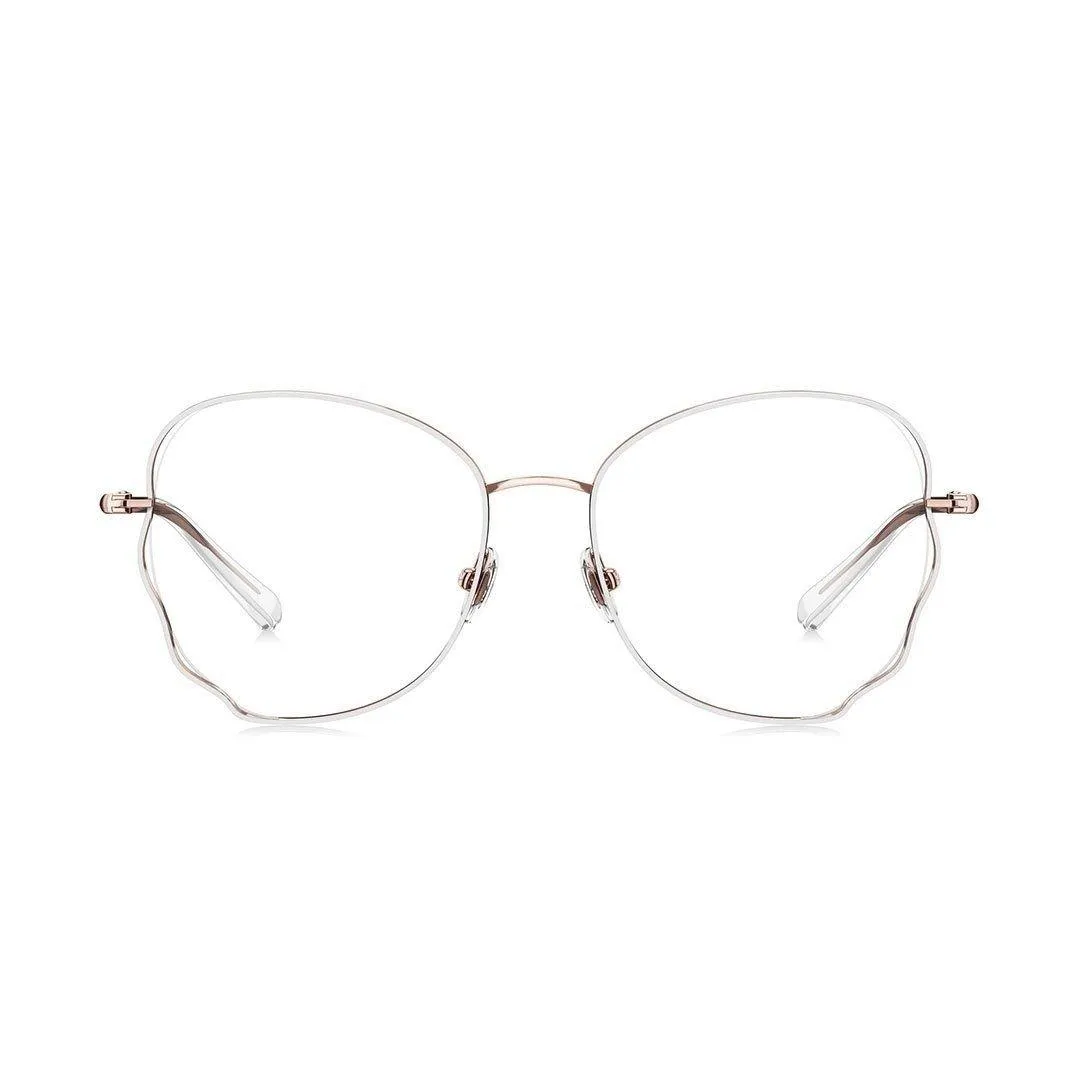 Bolon Women's Gold Metal Irregular Eyeglasses BJ7122/B92