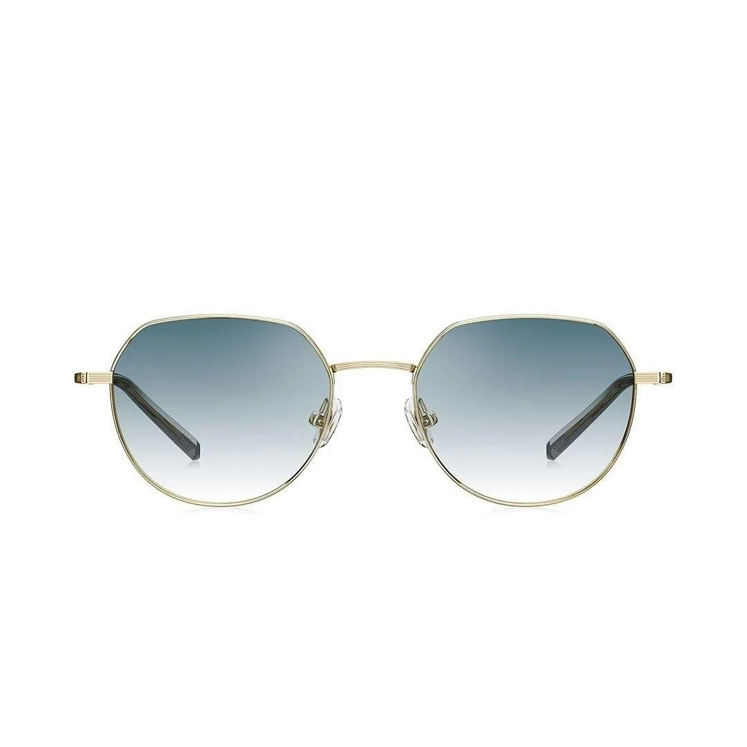 Bolon Women's Gold Metal Irregular Sunglasses BL7112/A61