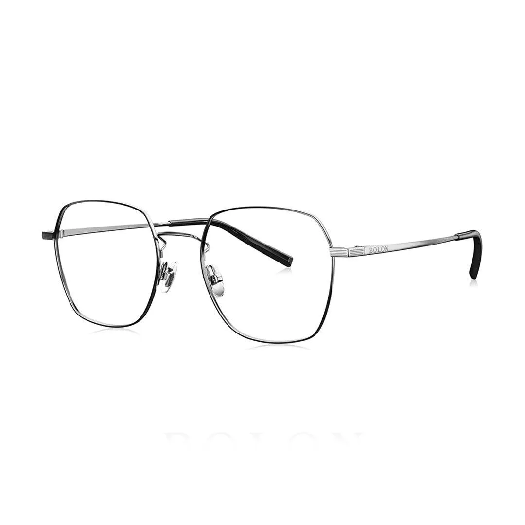 Bolon Women's Silver Metal Irregular Eyeglasses BJ7055/B90