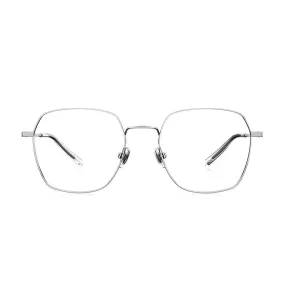 Bolon Women's Silver Metal Irregular Eyeglasses BJ7055/B90