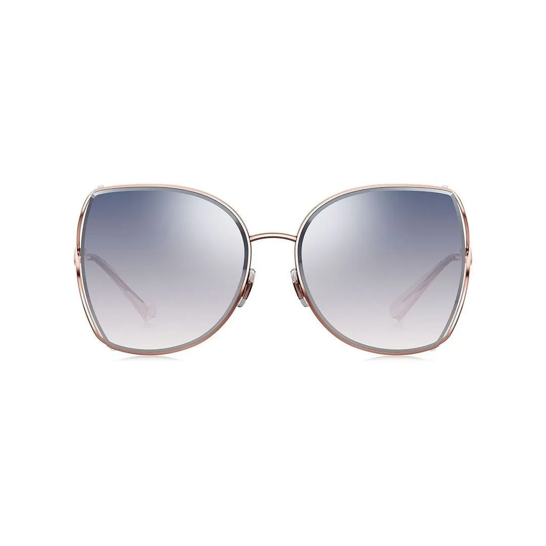 Bolon Women's Silver Metal Irregular Sunglasses BL7082/B35