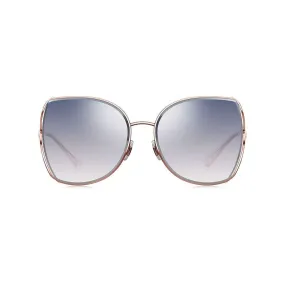 Bolon Women's Silver Metal Irregular Sunglasses BL7082/B35