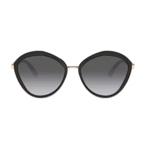 Bvlgari Women's Black Metal Irregular Sunglasses BV6143BF/2014/8G