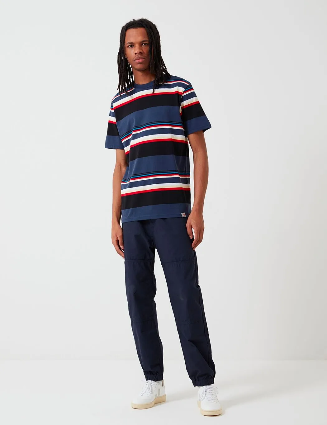 Carhartt-WIP Sunder Stripe T-Shirt - Blue/Blue