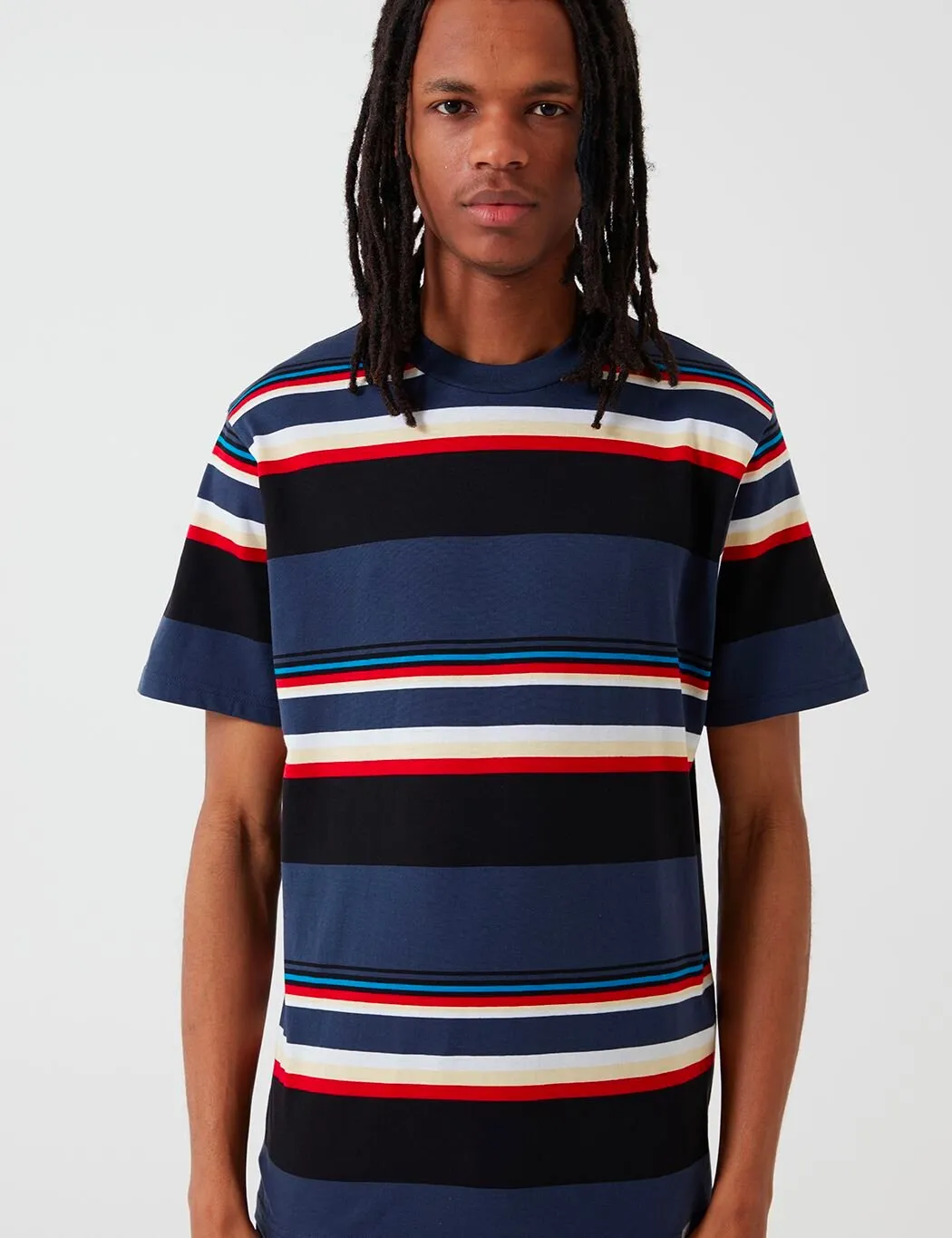 Carhartt-WIP Sunder Stripe T-Shirt - Blue/Blue