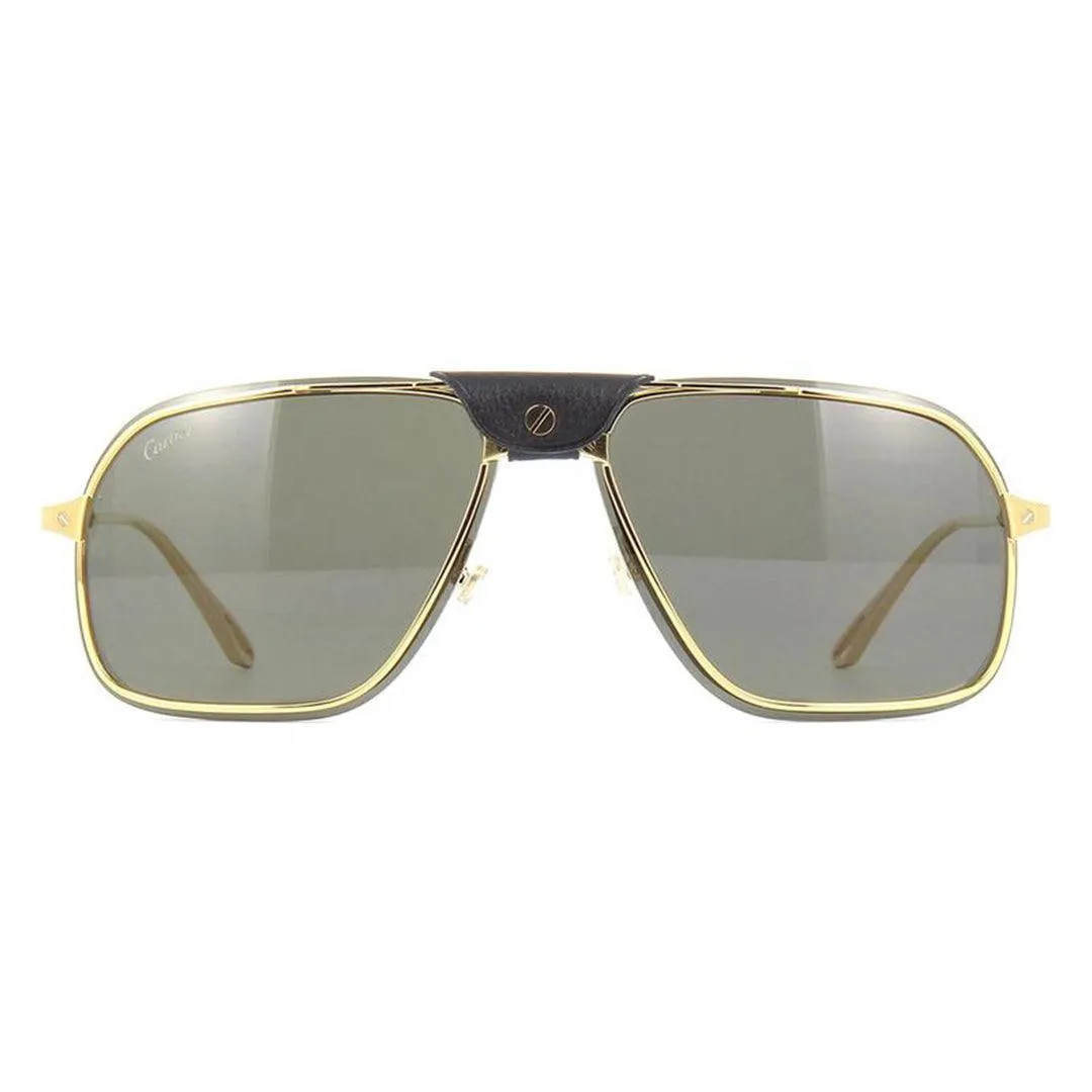 Cartier Men's Gold Metal Irregular Sunglasses CT0243S/002