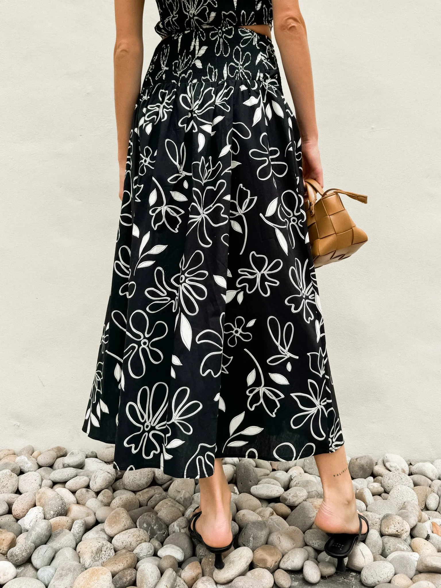 Celine Floral Midi Skirt