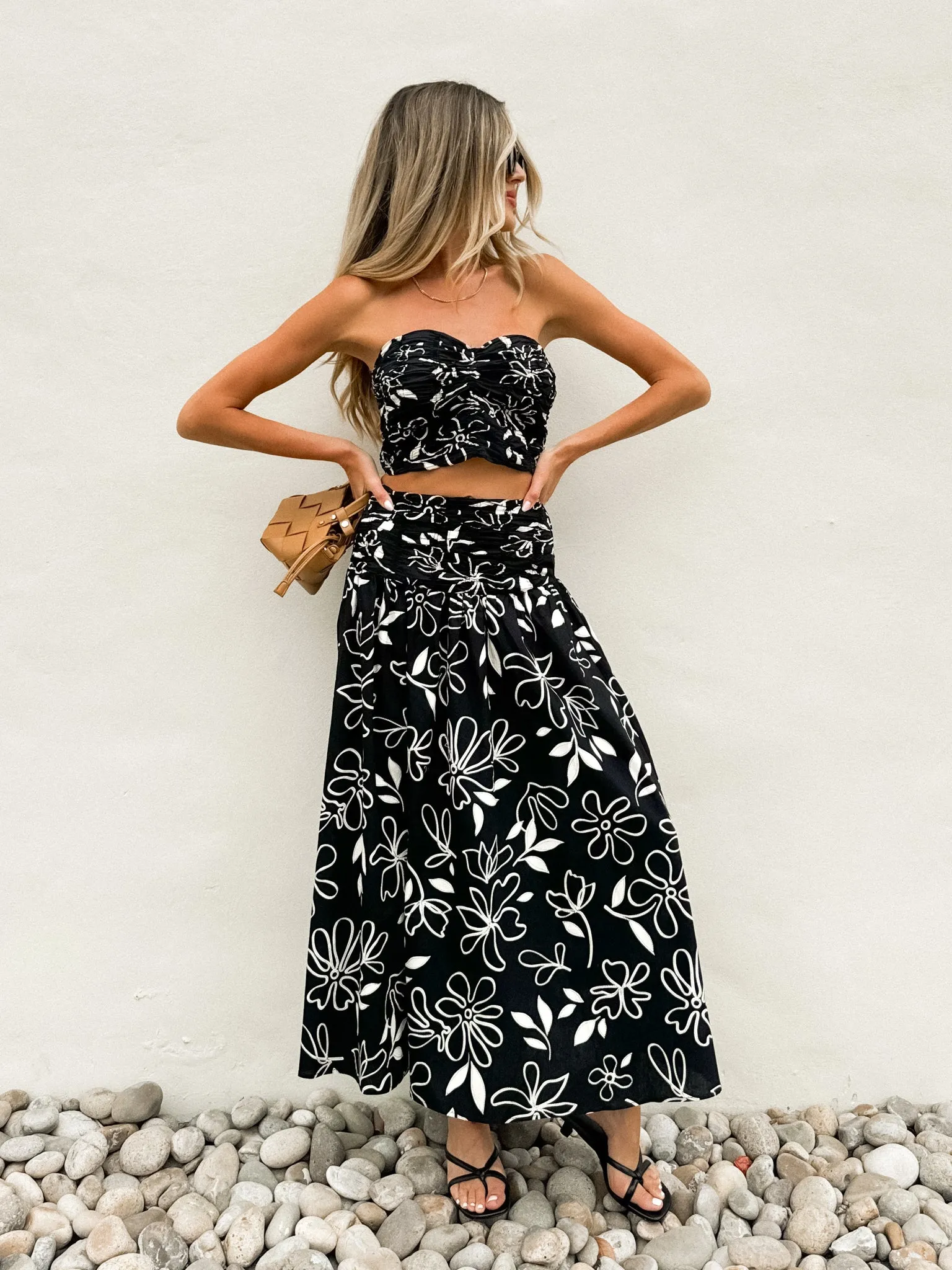 Celine Floral Midi Skirt