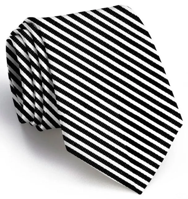 Chapman Stripe: Boys Tie - Black/White