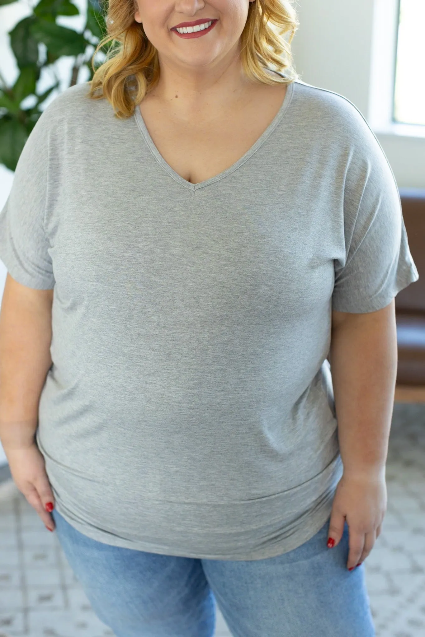 Chloe Cozy Tee - Grey by Michelle Mae