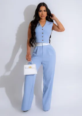 City Girl Pant Set Blue