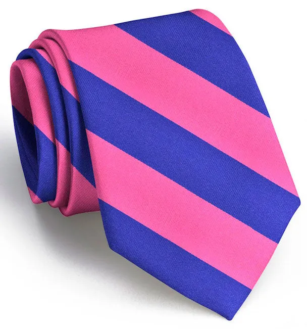 Clarkson Stripe: Tie - Fuchsia/Blue