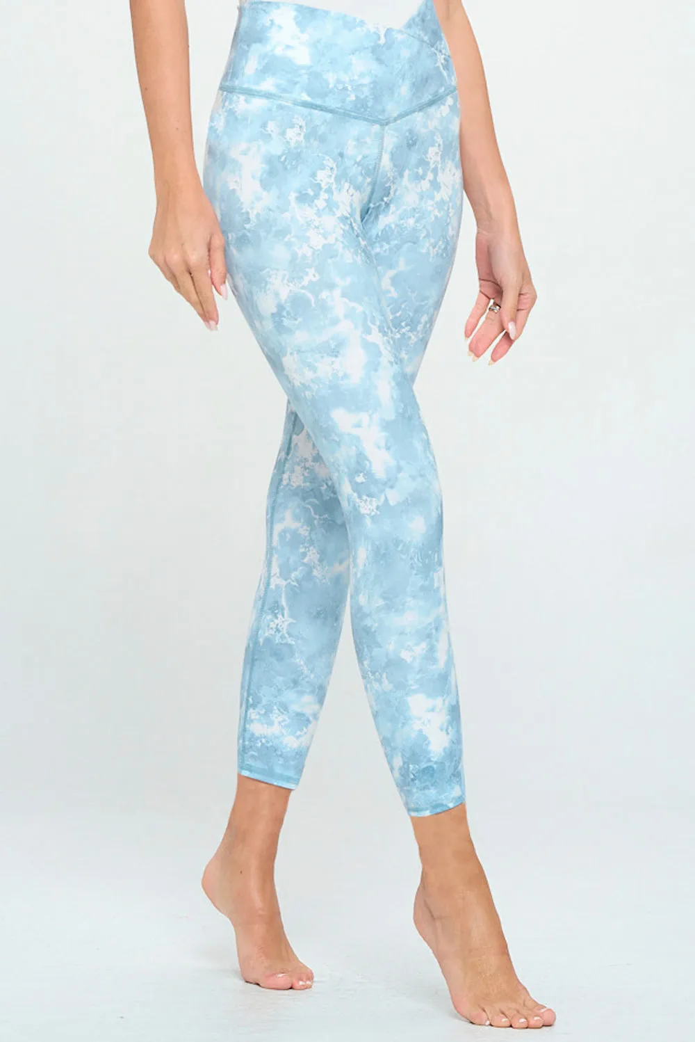 Cristina - Bright Garden Cross Over 7/8 Legging (High-Waist)