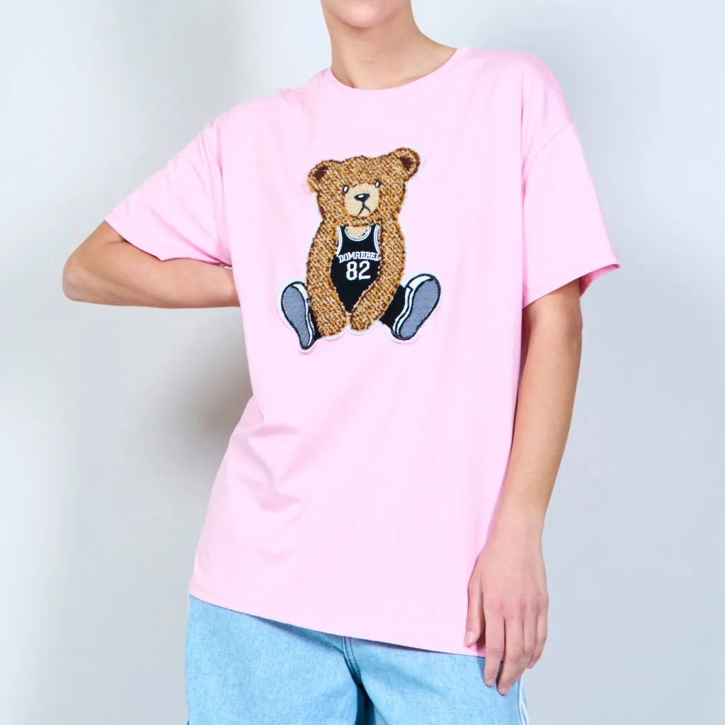 Cuddly teddy bear jersey t-shirt wholesale