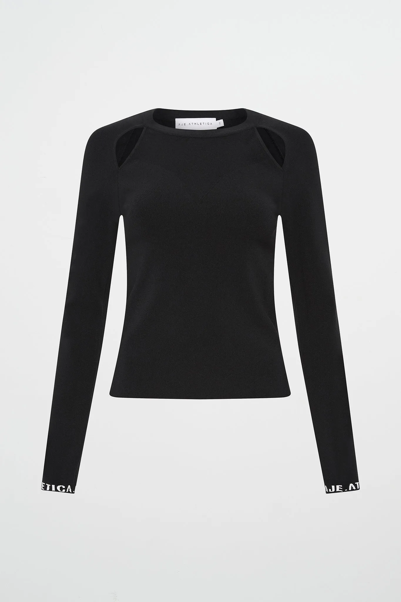 Cut Out Knit Long Sleeve Top 447