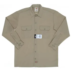 Dickies Mens L/S Work Shirt - Khaki