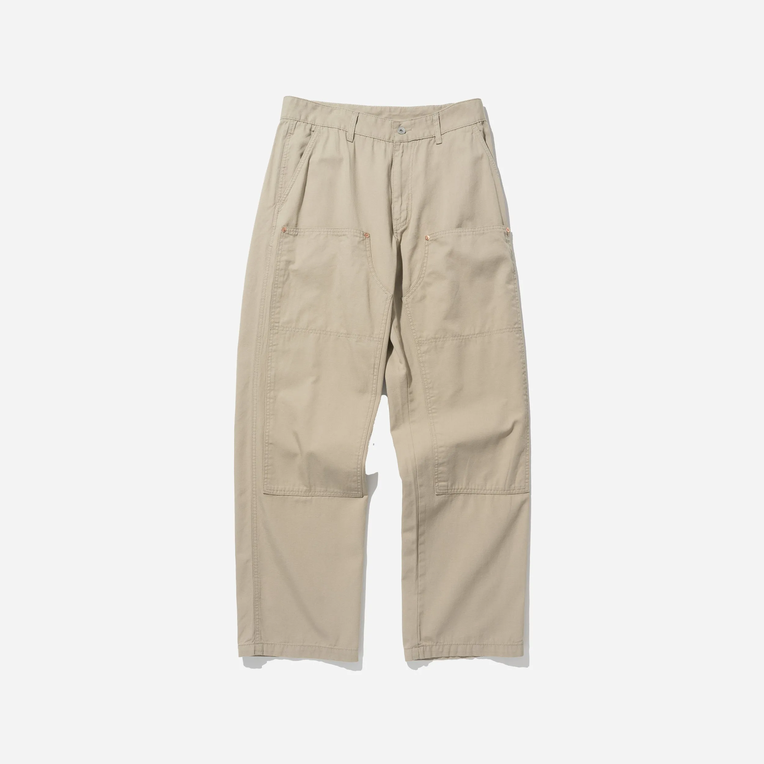 DOUBLE KNEE WORK PANTS - BEIGE