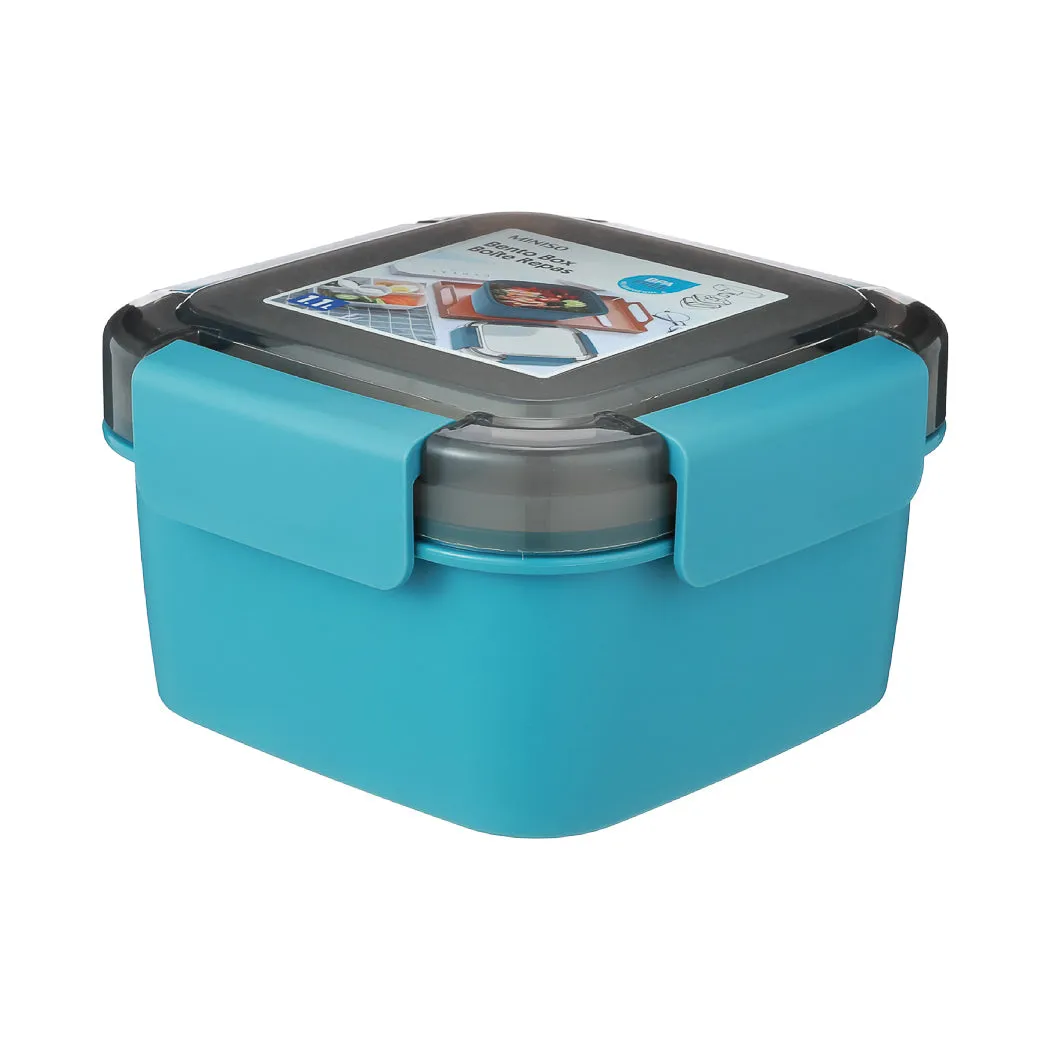 Double Layer Salad Bento Box, 1.1L(Blue)