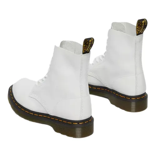 Dr.Martens 8 Eyelet Boots - Pascal - White Leather