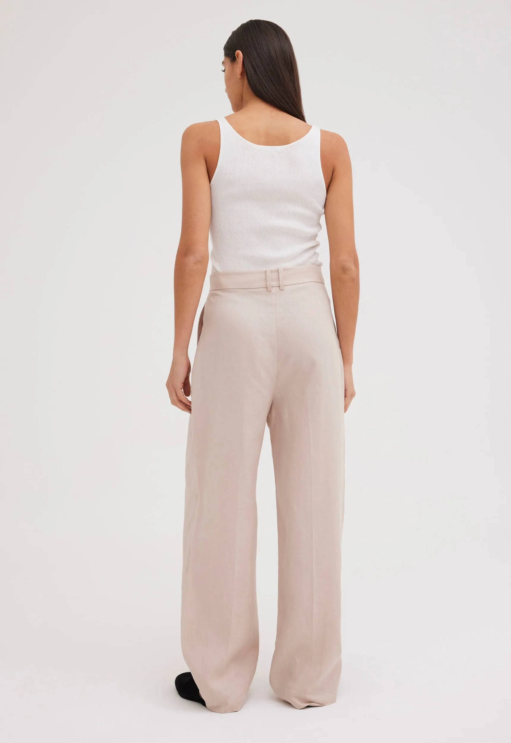 Duomo Linen Pant - Stone Neutral