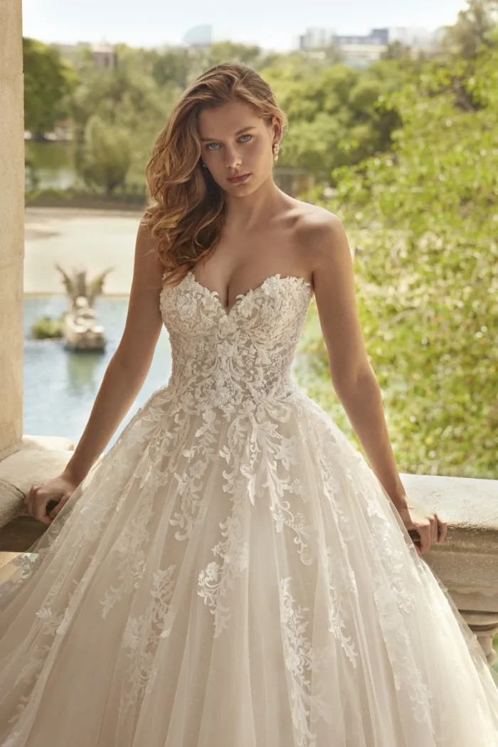 Embellished Strapless Ball Gown