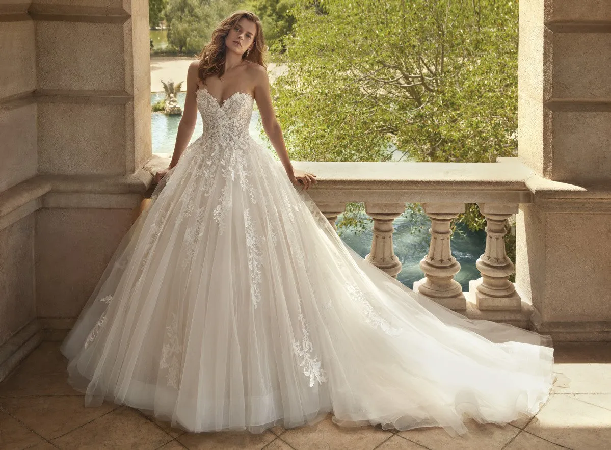 Embellished Strapless Ball Gown