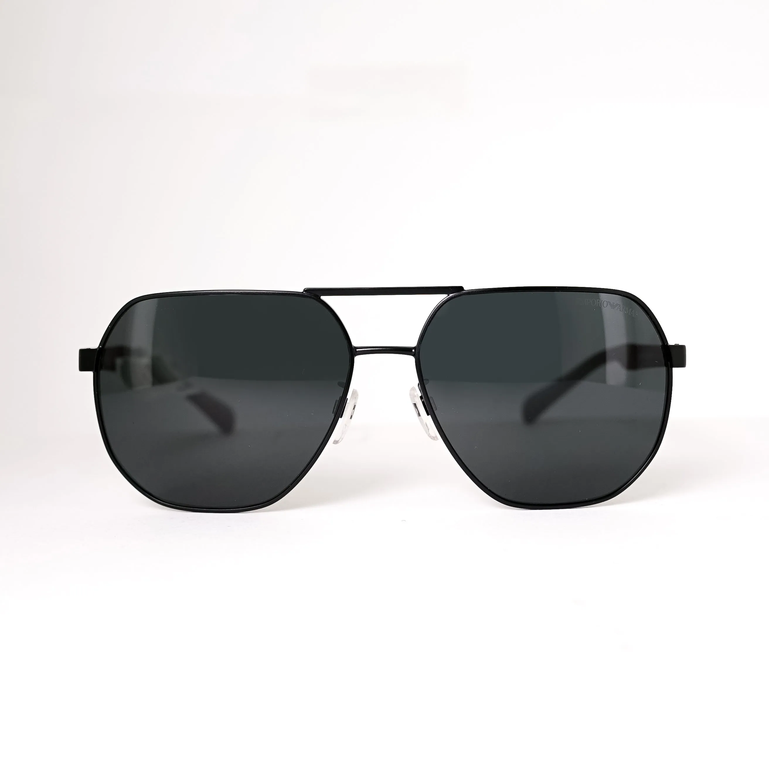 Emporio Armani Men's Black Metal Irregular Sunglasses EA2099D/3330/87