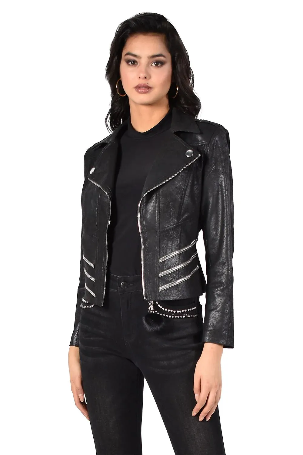 FAUX LEATHER JACKET