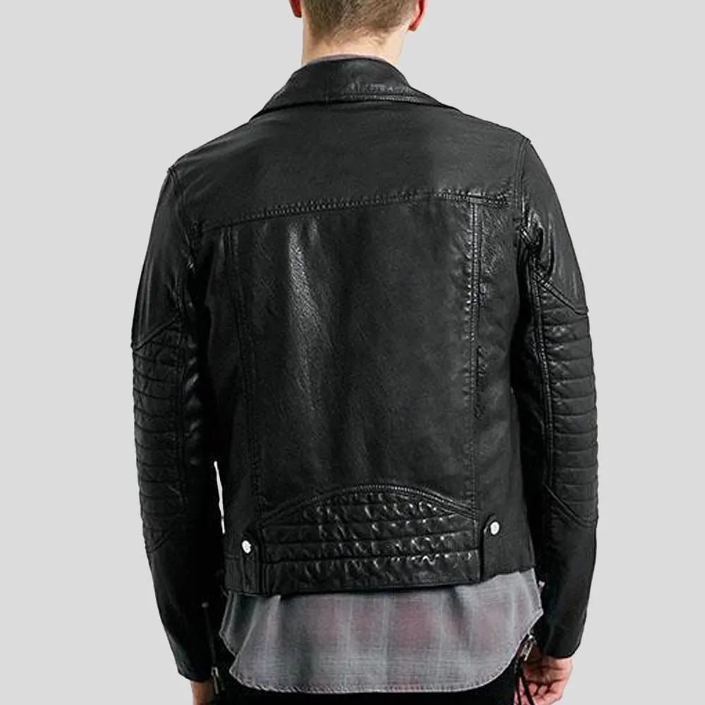 Frankie Black Biker Leather Jacket