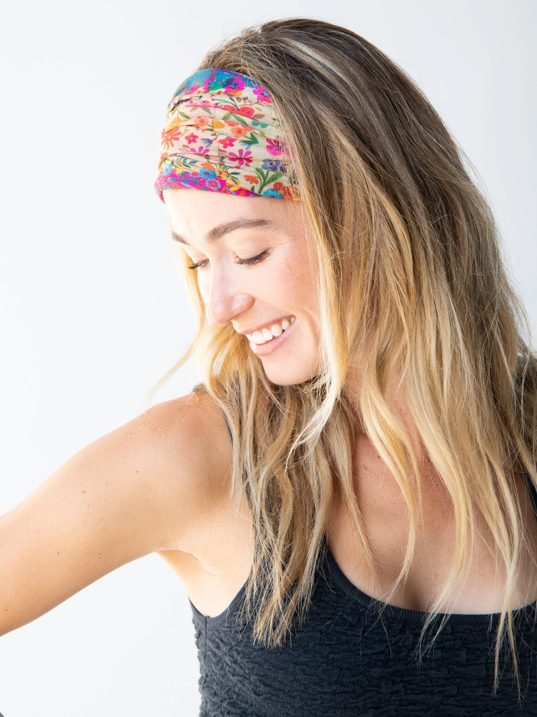 Full Boho Bandeau® Headband - Floral Border