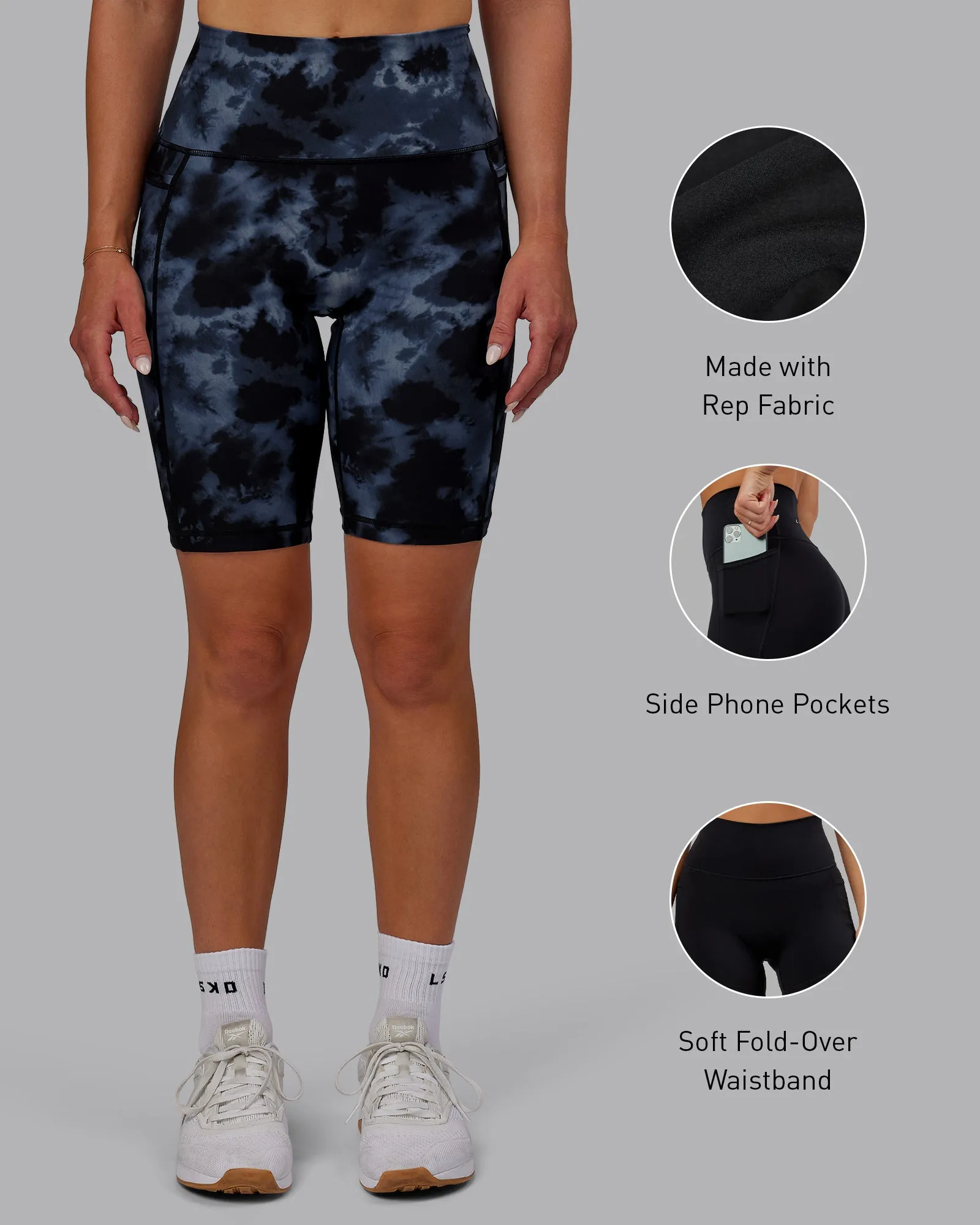 Fusion Bike Shorts - Tie Dye-Midnight