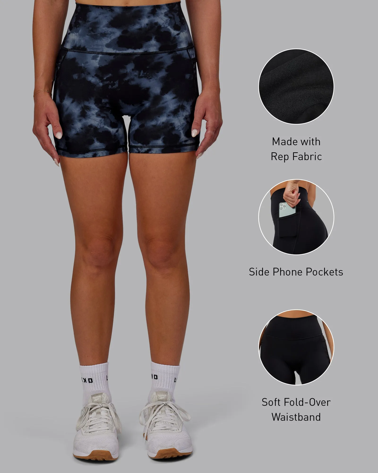 Fusion X-Length Shorts - Tie Dye-Midnight