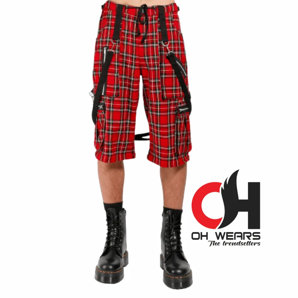 Gothic Checkered Straps Pants