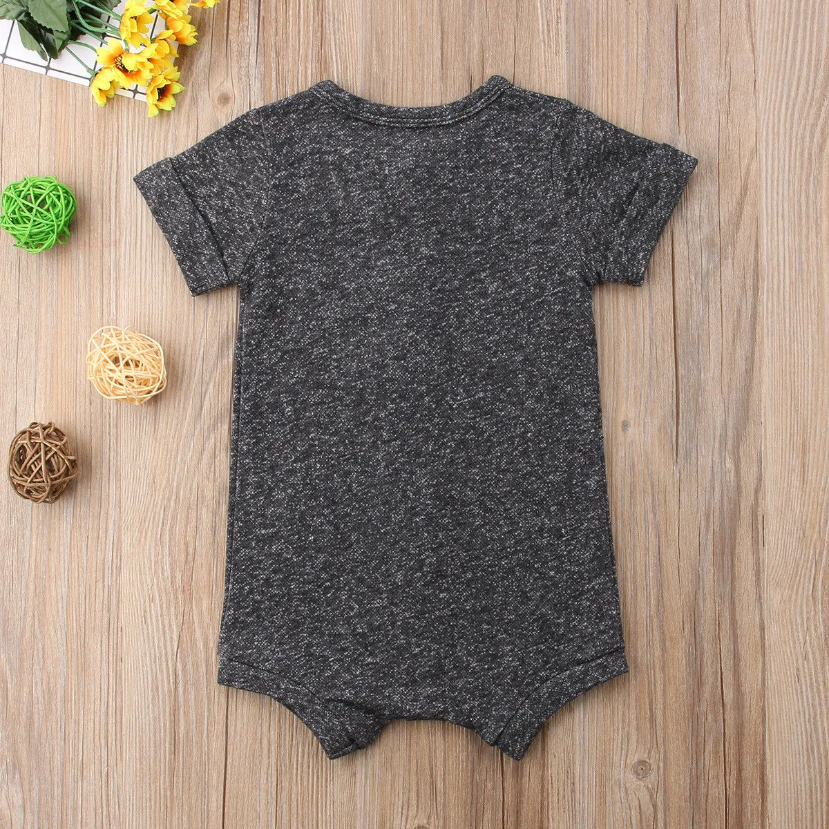 Gray Fleck Romper