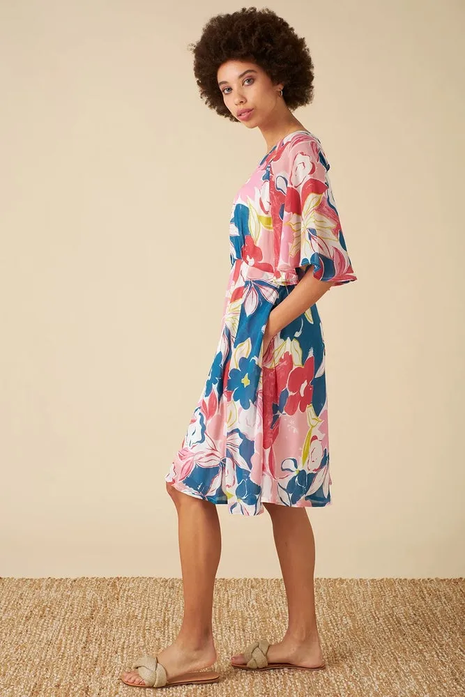 Ines Pink Isilah Floral Dress