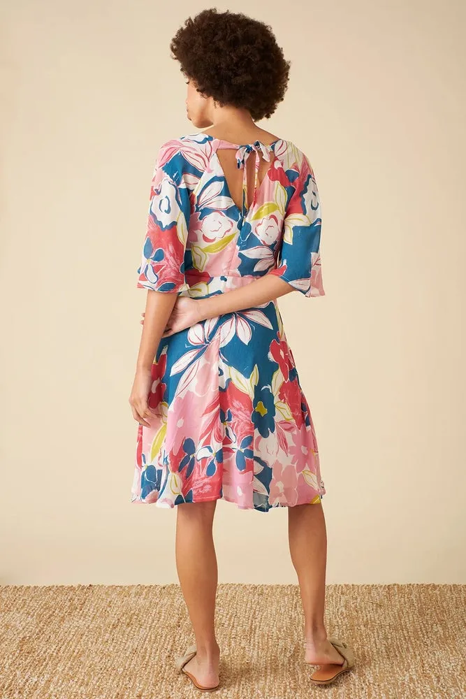 Ines Pink Isilah Floral Dress