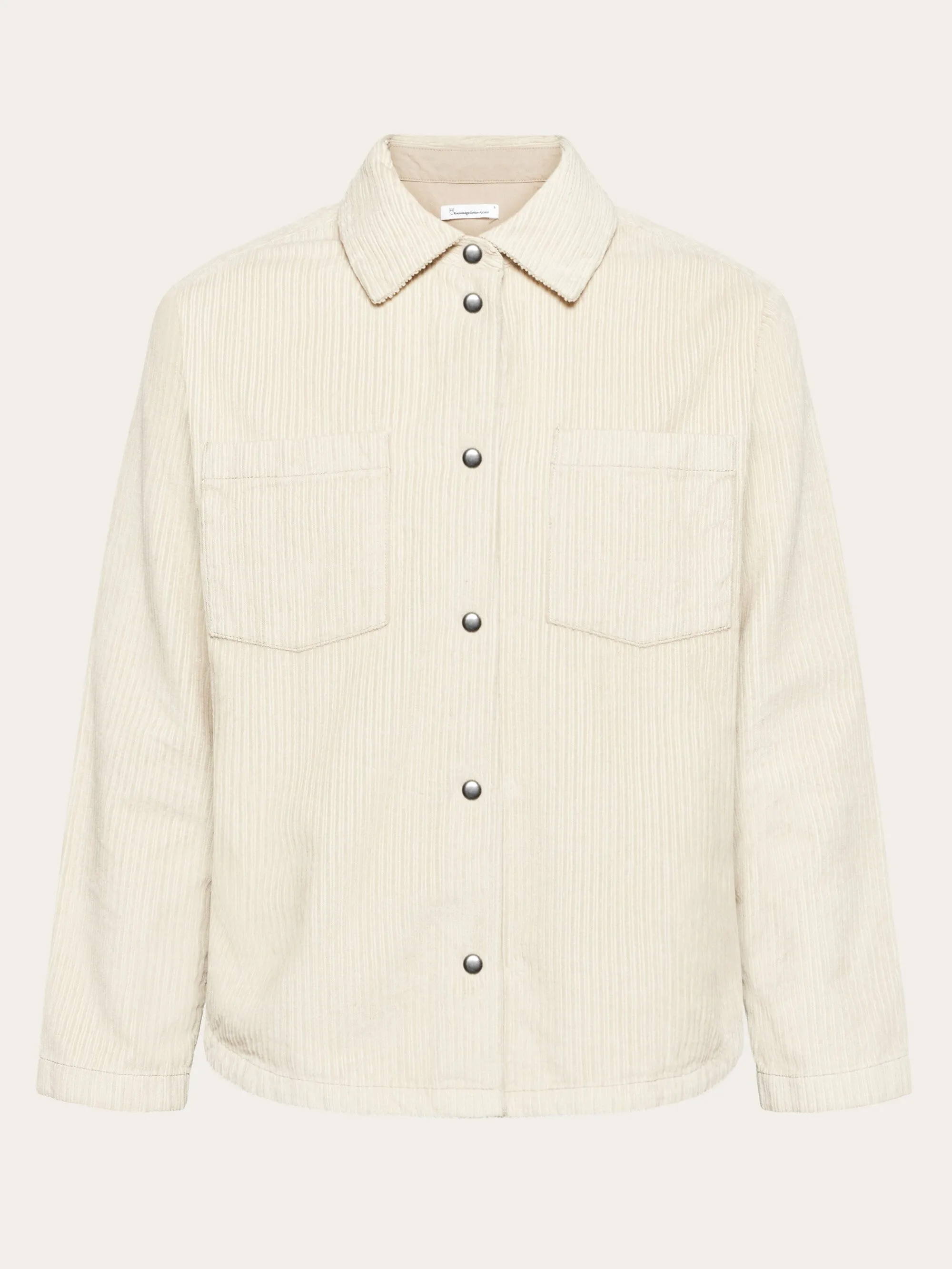 Irregular corduroy overshirt- GOTS/Vegan - Light feather gray