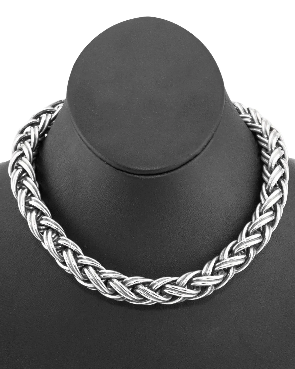 Italian Sterling Silver Thick Rope Chain Necklace