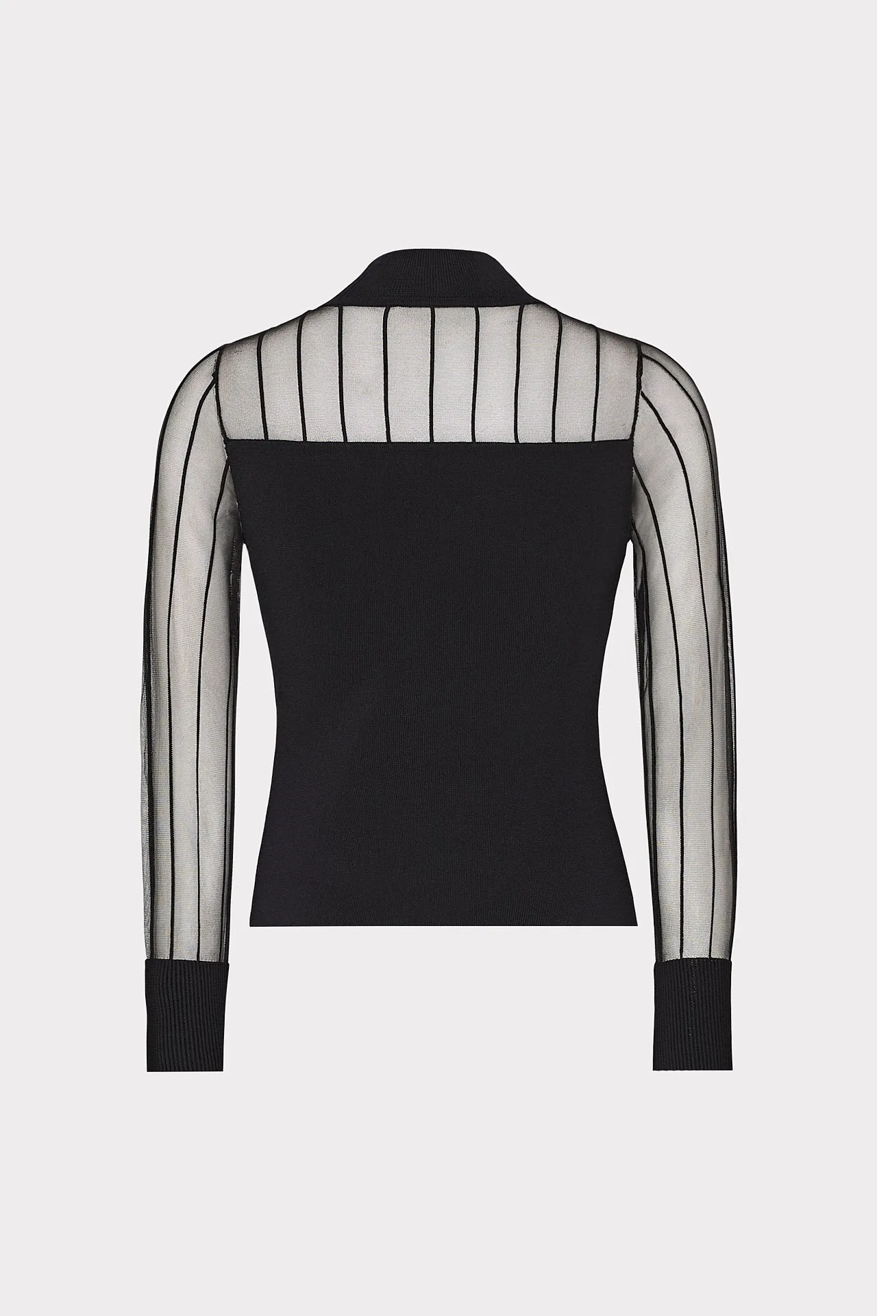 Krissy Sheer Knit Mockneck Top