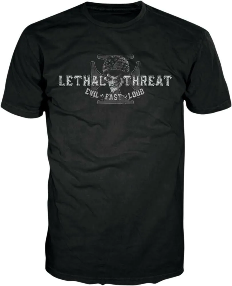 Lethal Threat Biker from Hell Bandana Skull T Shirt