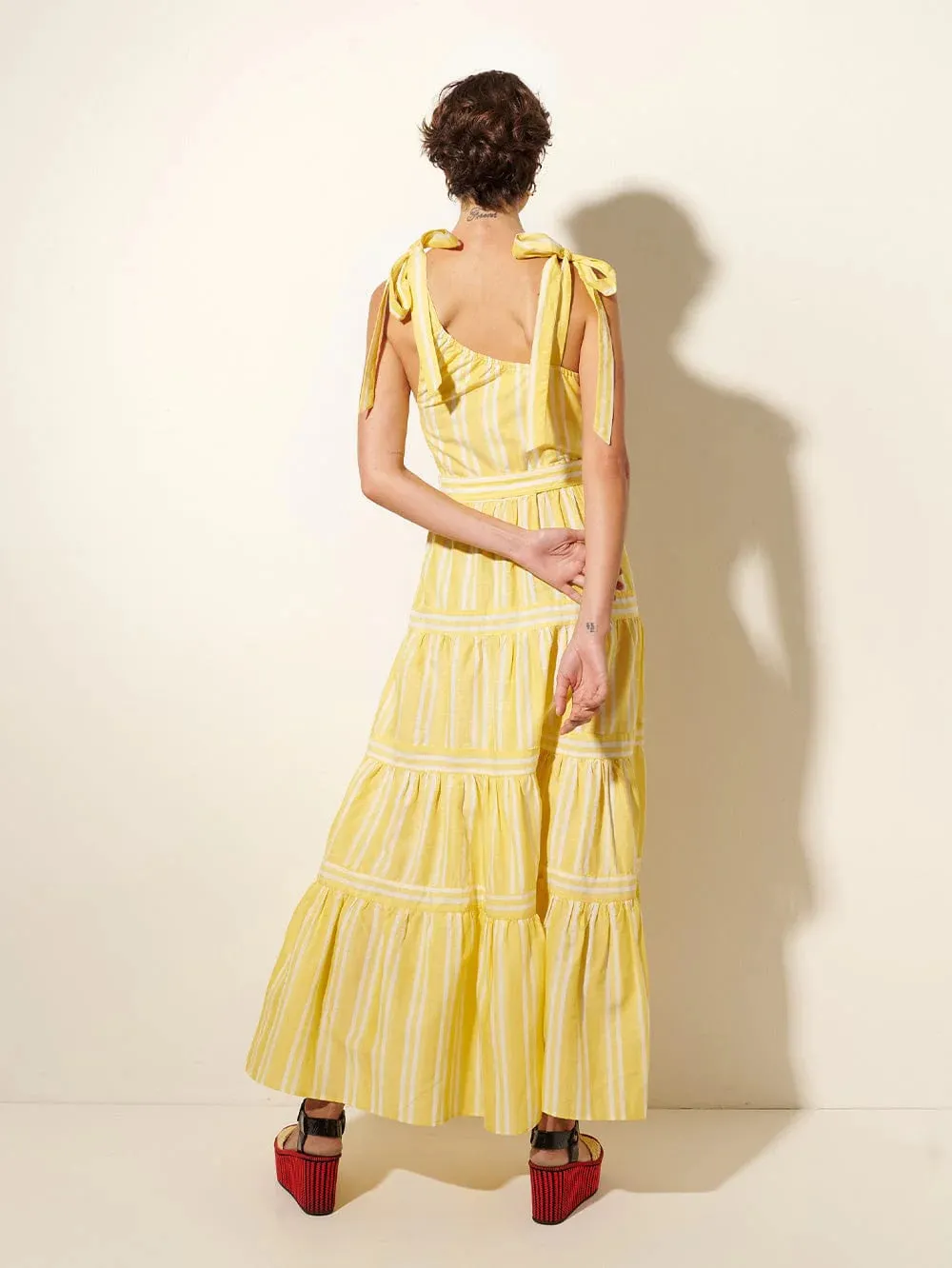 Lola Maxi Dress - Yellow Stripe